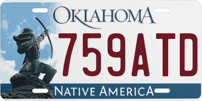 OK license plate 759ATD