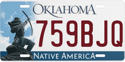 OK license plate 759BJQ