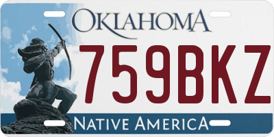 OK license plate 759BKZ