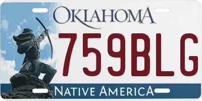 OK license plate 759BLG