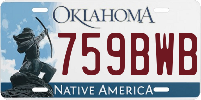 OK license plate 759BWB