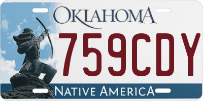 OK license plate 759CDY