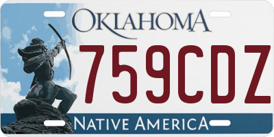 OK license plate 759CDZ