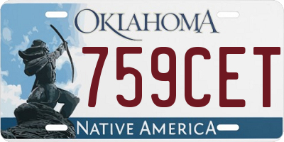 OK license plate 759CET