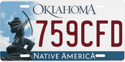 OK license plate 759CFD