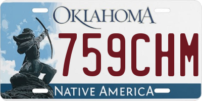 OK license plate 759CHM