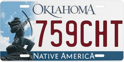 OK license plate 759CHT