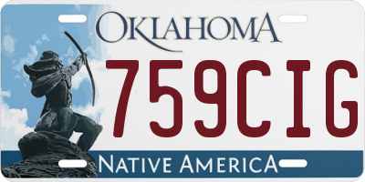 OK license plate 759CIG