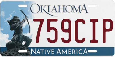 OK license plate 759CIP