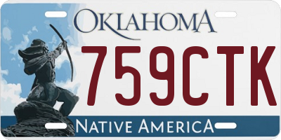 OK license plate 759CTK