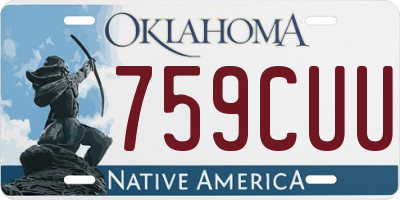 OK license plate 759CUU