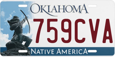 OK license plate 759CVA