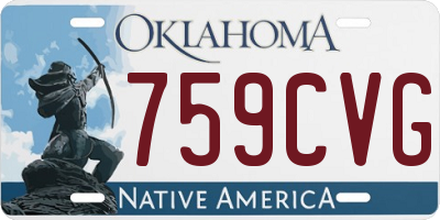 OK license plate 759CVG
