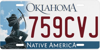 OK license plate 759CVJ