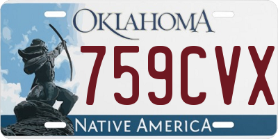 OK license plate 759CVX