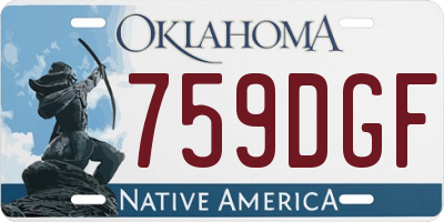 OK license plate 759DGF