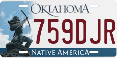 OK license plate 759DJR