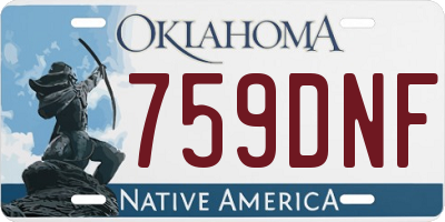 OK license plate 759DNF