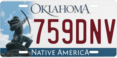 OK license plate 759DNV