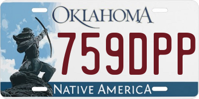 OK license plate 759DPP