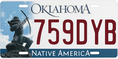 OK license plate 759DYB