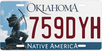 OK license plate 759DYH