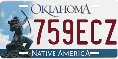 OK license plate 759ECZ