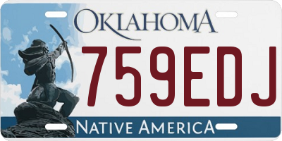 OK license plate 759EDJ