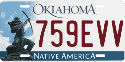 OK license plate 759EVV