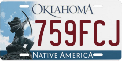 OK license plate 759FCJ