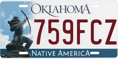 OK license plate 759FCZ