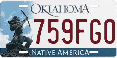 OK license plate 759FGO