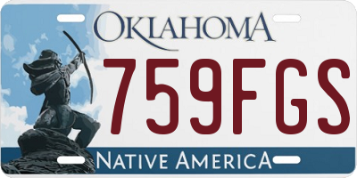 OK license plate 759FGS