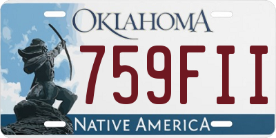 OK license plate 759FII