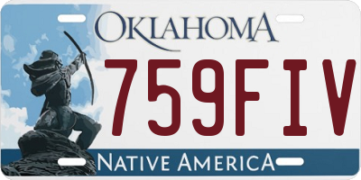OK license plate 759FIV