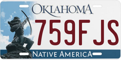 OK license plate 759FJS