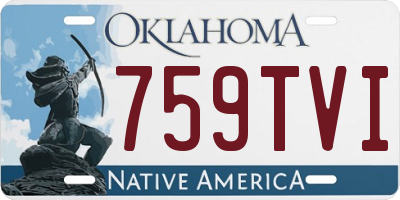 OK license plate 759TVI