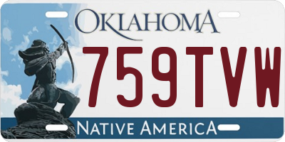 OK license plate 759TVW