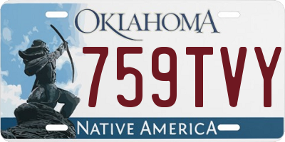 OK license plate 759TVY