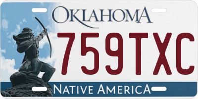 OK license plate 759TXC