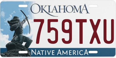 OK license plate 759TXU