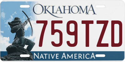 OK license plate 759TZD