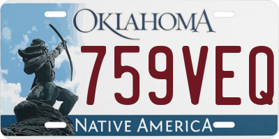 OK license plate 759VEQ