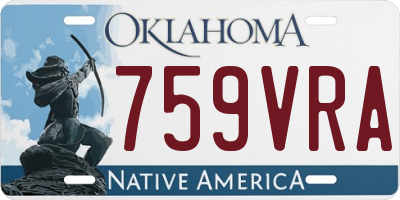 OK license plate 759VRA