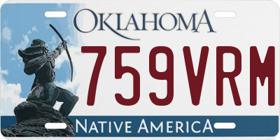 OK license plate 759VRM