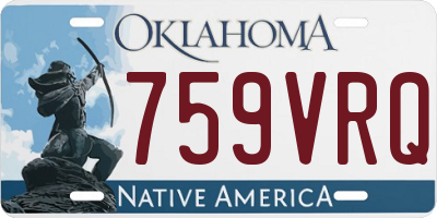 OK license plate 759VRQ
