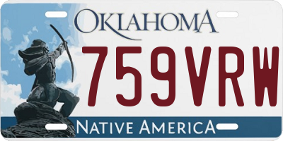 OK license plate 759VRW