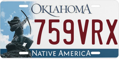 OK license plate 759VRX