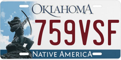 OK license plate 759VSF