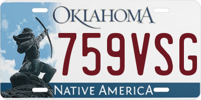 OK license plate 759VSG